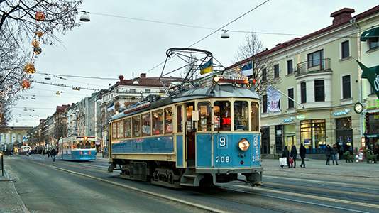 Die Bewohner von Göteborg liebe ihre blauen Straßenbahnen. © Dick Gillberg/Göteborg & Co